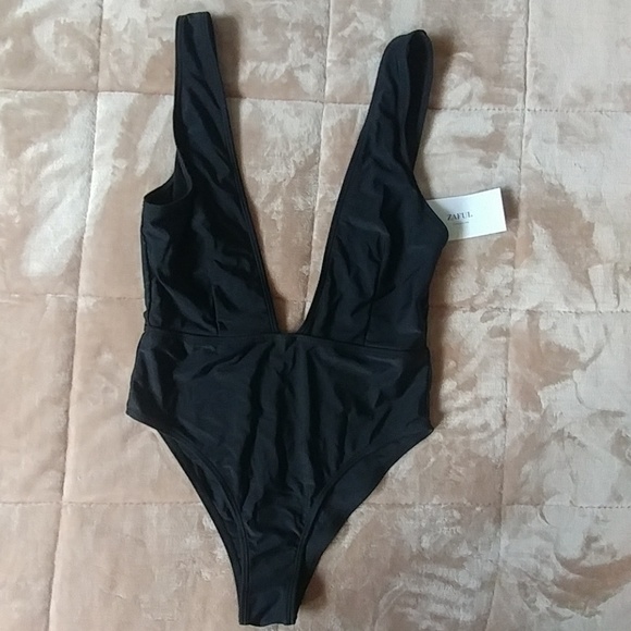 zaful black one piece